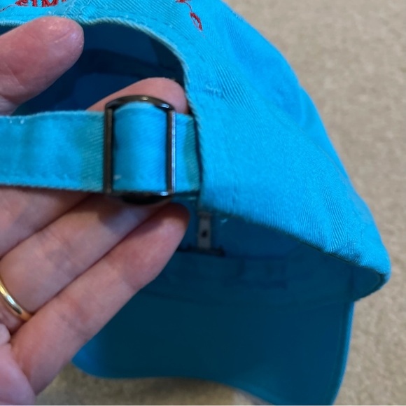 Turquoise Embroidered Lighthouse Baseball Hat Garment Washed Cotton -OSFM - Picture 5 of 8